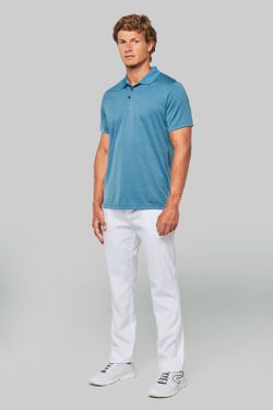 Polo Jaspeado De Manga Corta Adulto