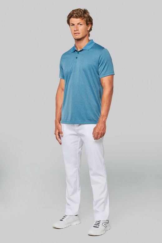Polo Jaspeado De Manga Corta Adulto