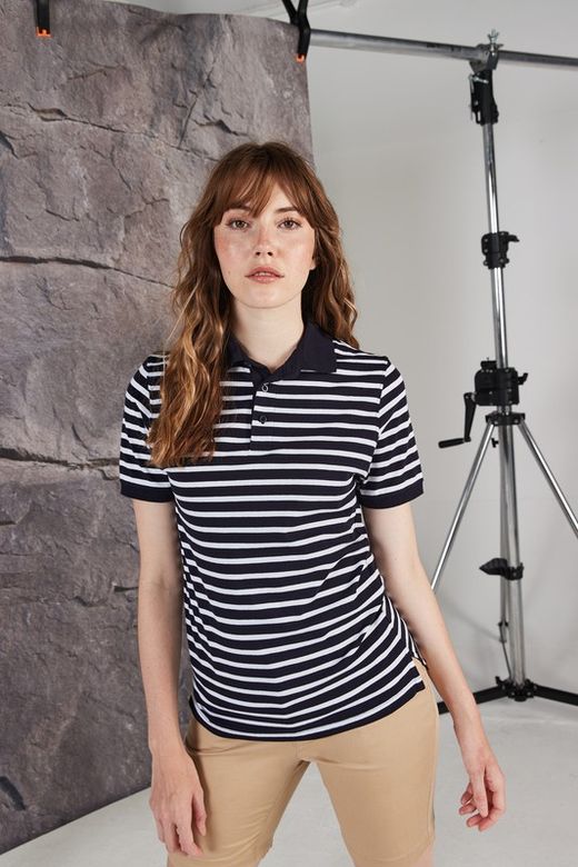 Striped Jersey Polo