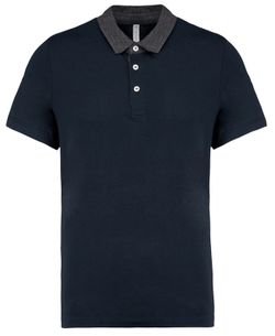 Bicolor Jersey Polo für Herren