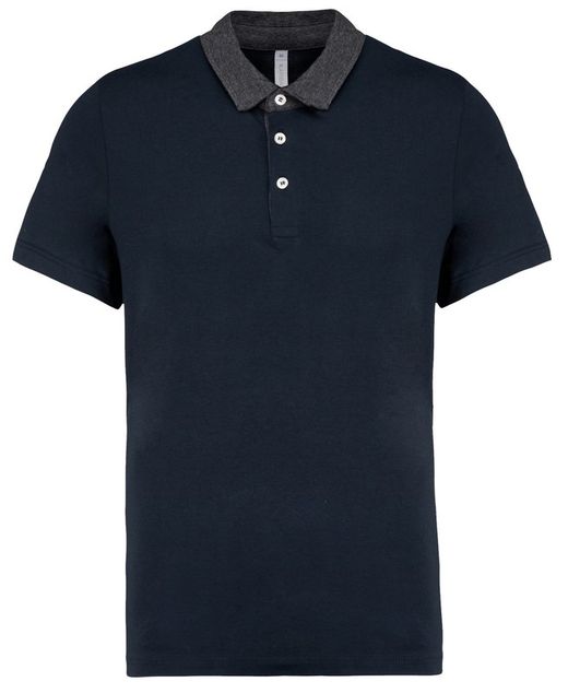 Bicolor Jersey Polo für Herren