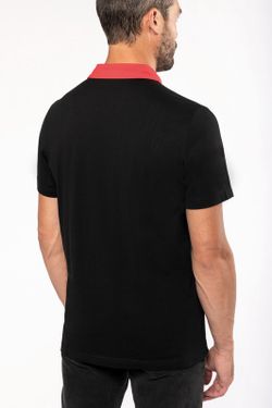 Bicolor Jersey Polo für Herren
