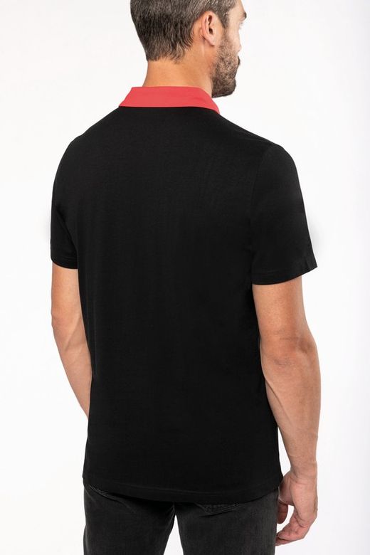Bicolor Jersey Polo für Herren