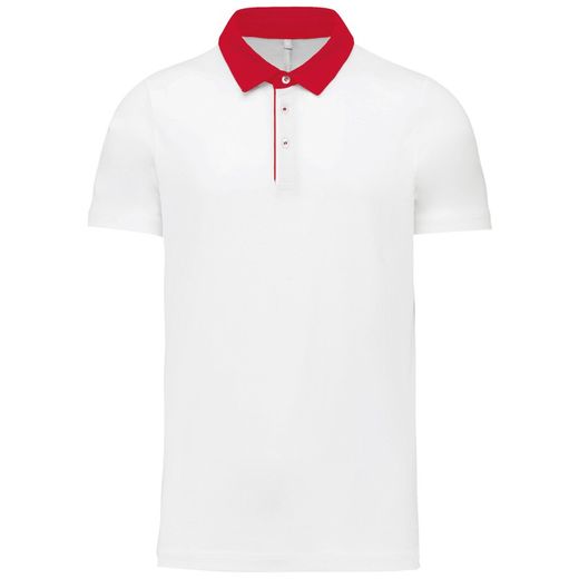 Bicolor Jersey Polo für Herren