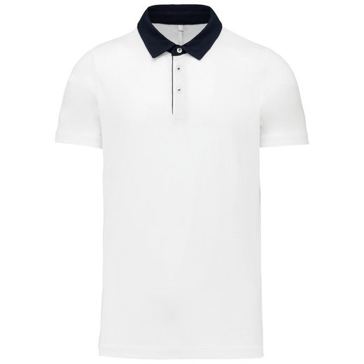 Bicolor Jersey Polo für Herren