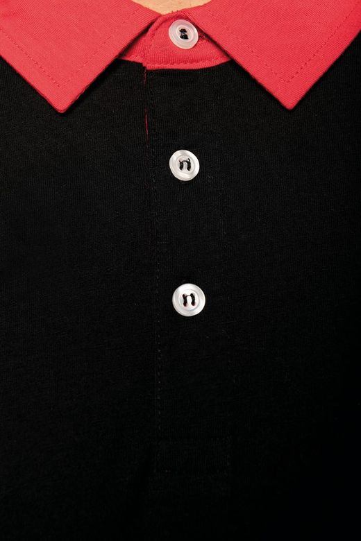 Bicolor Jersey Polo für Herren
