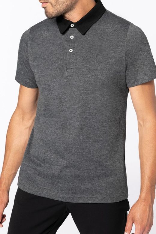 Bicolor Jersey Polo für Herren
