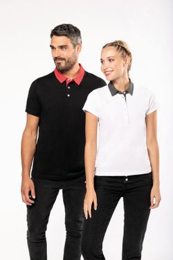 Bicolor Jersey Polo für Herren