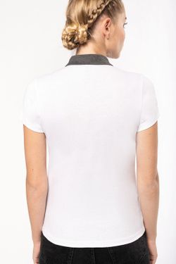 Polo Jersey Bicolor Mujer