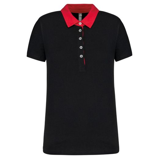 Polo Jersey Bicolor Mujer
