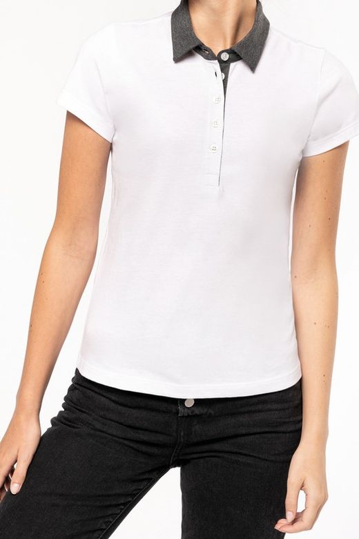Polo Jersey Bicolor Mujer