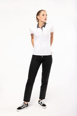 Polo Jersey Bicolor Mujer