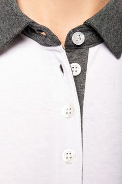 Polo Jersey Bicolor Mujer
