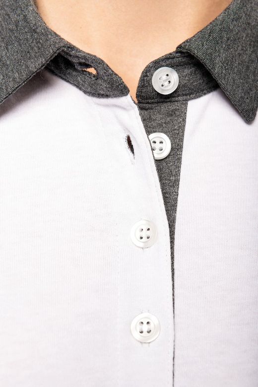 Polo Jersey Bicolor Mujer