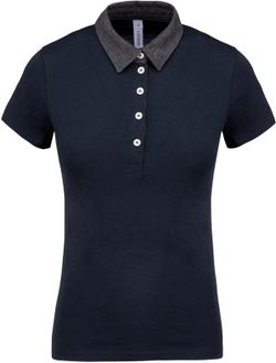 Polo Jersey Bicolor Mujer
