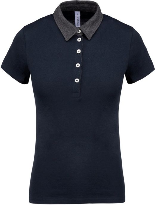 Polo Jersey Bicolor Mujer