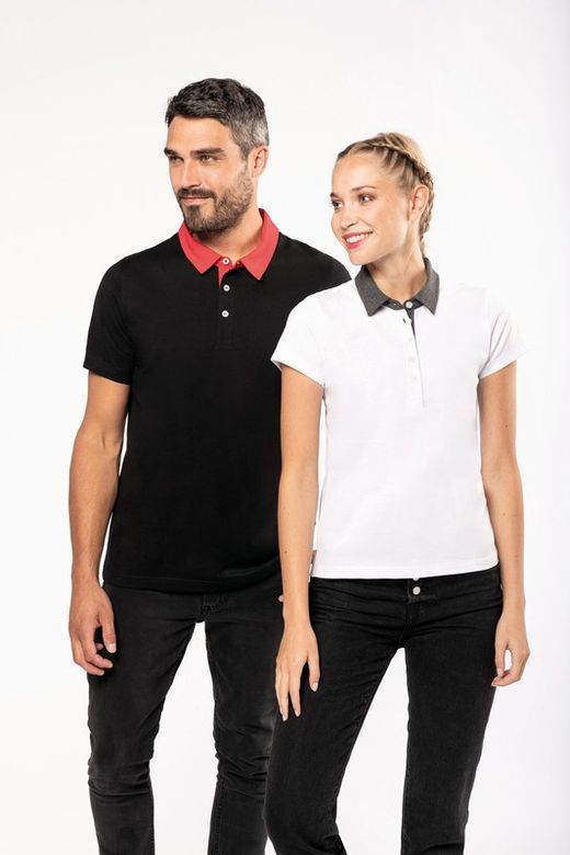 Polo Jersey Bicolor Mujer