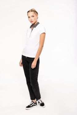 Polo Jersey Bicolor Mujer