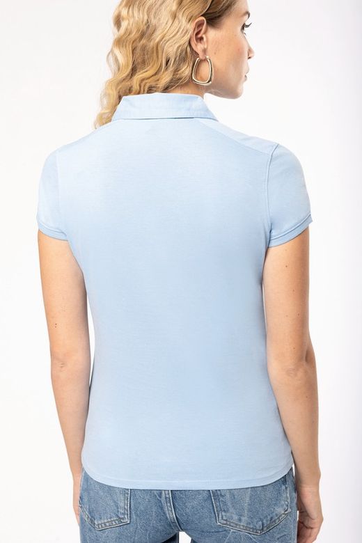 Jersey-Kurzarm-Polohemd für Damen