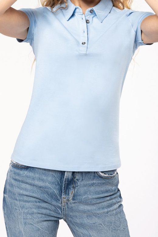 Jersey-Kurzarm-Polohemd für Damen