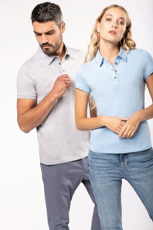 Jersey-Kurzarm-Polohemd für Damen