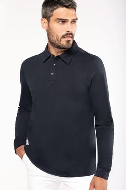 Polo jersey manches longues homme