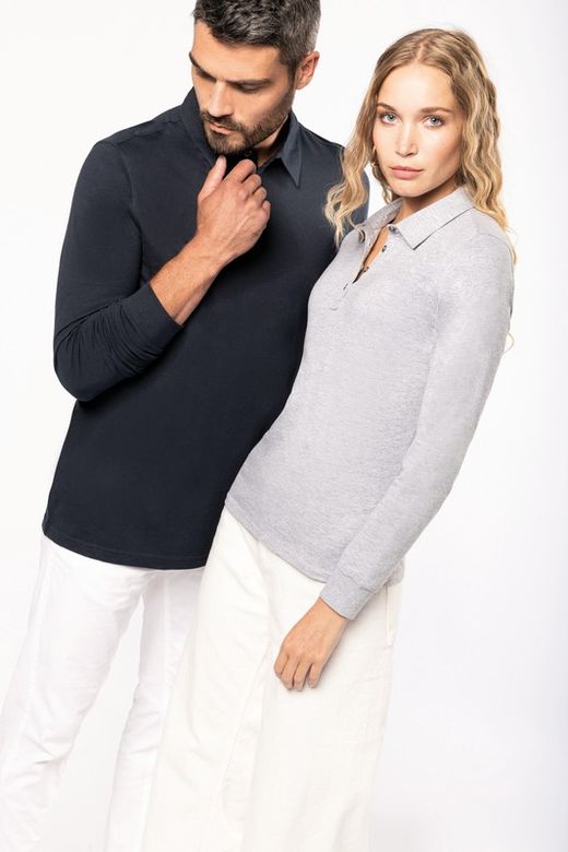 Polo jersey manches longues homme