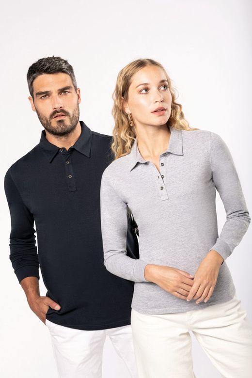 Polo jersey manches longues homme