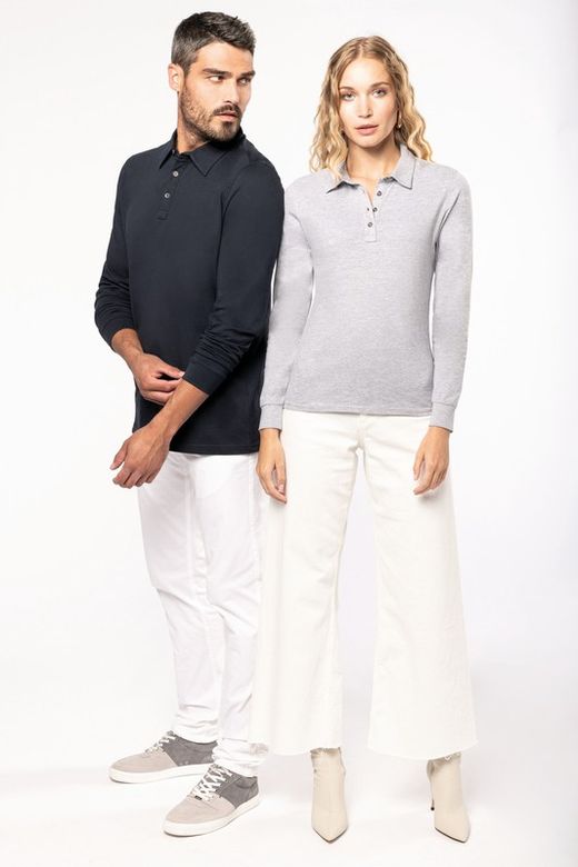 Polo jersey manga larga mujer