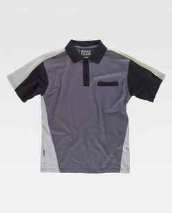 Polo line 5 combined in 3 colors with reflective piping Dark Gray Light Gray Black