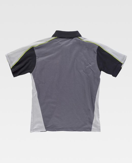 Polo line 5 combined in 3 colors with reflective piping Dark Gray Light Gray Black