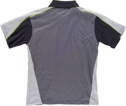 Polo line 5 combined in 3 colors with reflective piping Dark Gray Light Gray Black