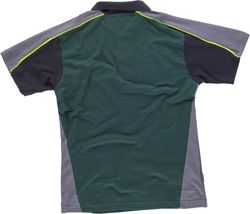 Polo Linie 5 in 3 Farben kombiniert mit reflektierenden Paspeln Grün Dunkelgrau Schwarz