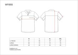 Linie 8 kurzärmeliges Poloshirt kombiniert mit einer kastanienbraunen Brusttasche
