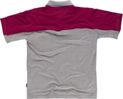 Linie 8 kurzärmeliges Poloshirt kombiniert mit einer kastanienbraunen Brusttasche