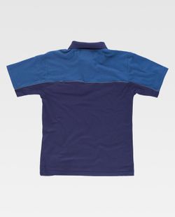 Polo Line 8 kurze Ärmel kombiniert mit einer Brusttasche Navy Stewardess