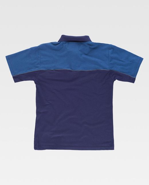 Polo Line 8 kurze Ärmel kombiniert mit einer Brusttasche Navy Stewardess