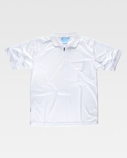 100% Polyester Weißes Kurzarm-Poloshirt