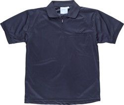Polo manga corta 100% poliéster Marino