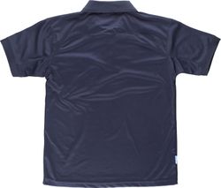 Polo 100% poliéster de manga curta azul marinho