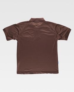 Polo manga corta 100% poliéster Marrón