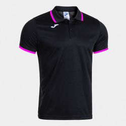 Combi Premium Short Sleeve Polo Black Fluor Pink