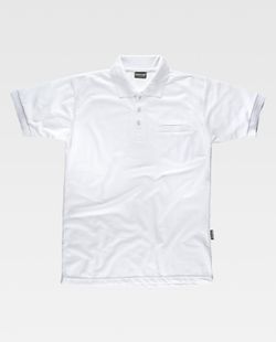 Kurzärmliges Poloshirt mit Brusttasche Weiß