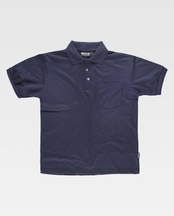 Kurzärmliges Poloshirt mit einer Navy-Brusttasche