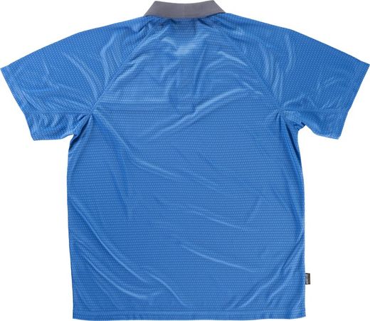 Kurzärmeliges elastisches Polo, kombiniert Hellblau Grau