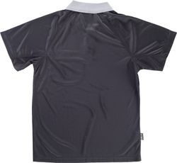 Kurzärmeliges elastisches Polo, kombiniert Schwarz-Hellgrau