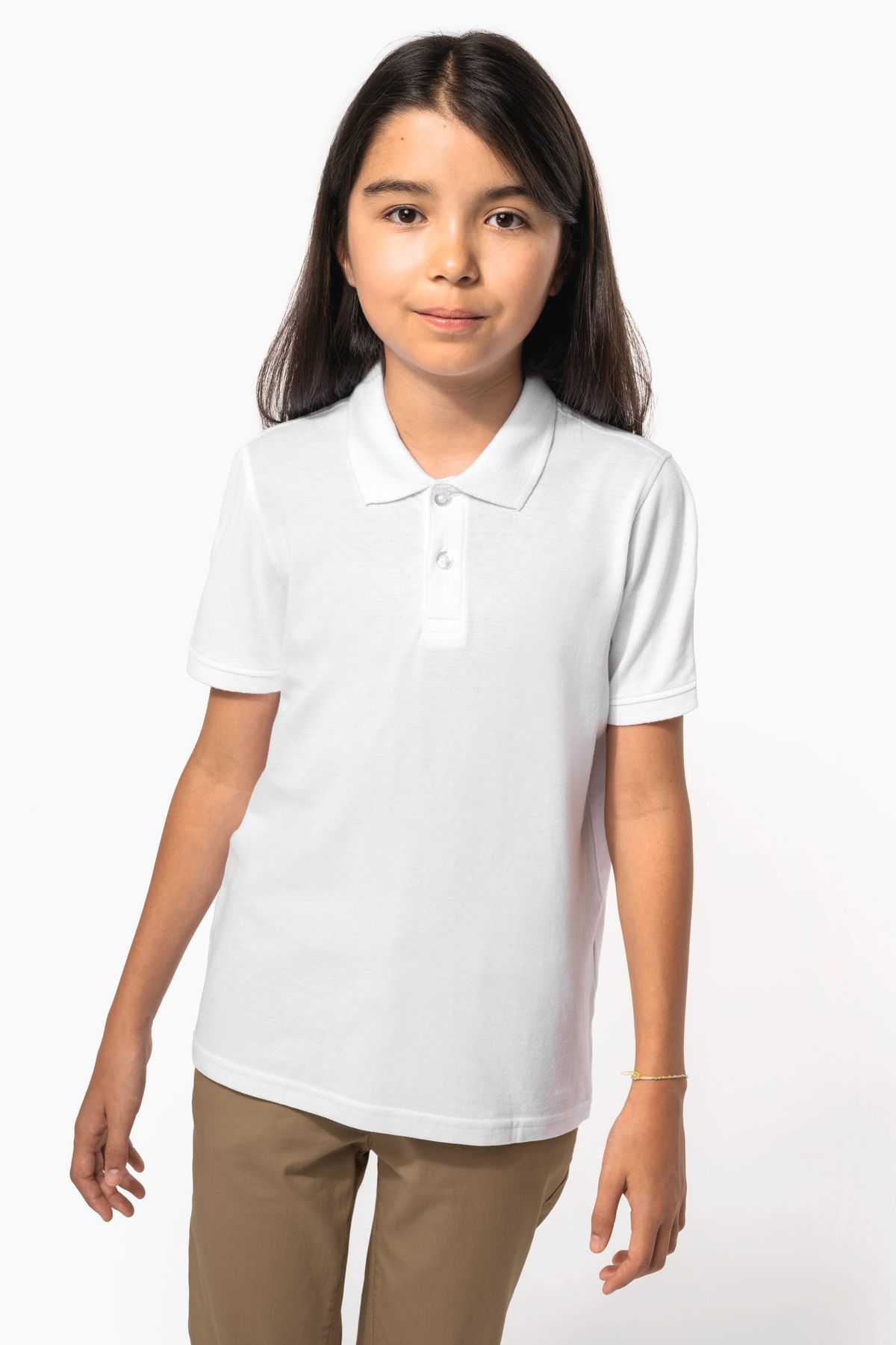 Polo manga corta infantil Black-4/6 ans