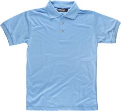 Polo manga corta sin bolsillo Celeste
