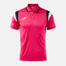 Polo Manga Corta Terra Fucsia Negro
