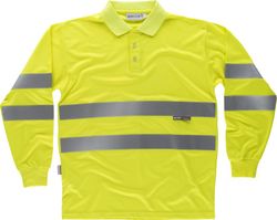 Polo manga larga alta visibilidad Amarillo